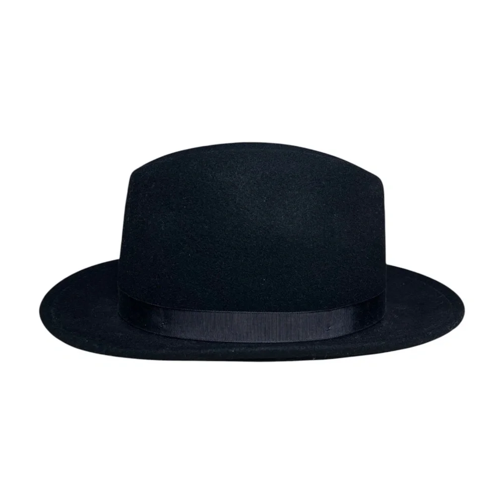 THE FLAMEKEEPERS HAT CLUB Torch MB Black Fedora Wool Felt HARLEM NEW YORK Size M